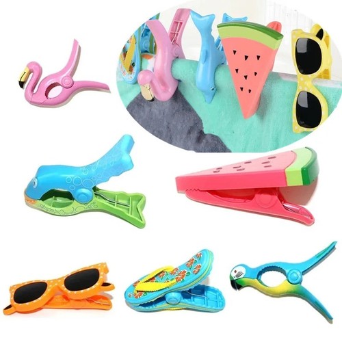 Fun beach towel clips plastic - beach,
