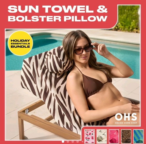 Sun lounger towel cover - sun,
