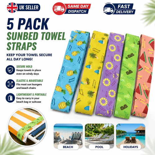 Sunbed strap towel - 5x,