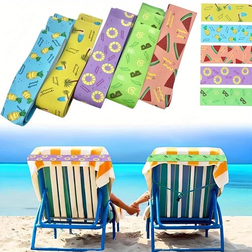Sunbed strap towel - 5x, bands