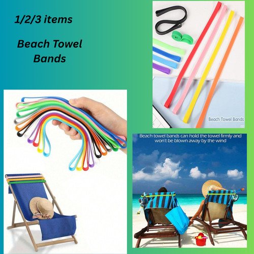 Beach towel bands - towel, sun