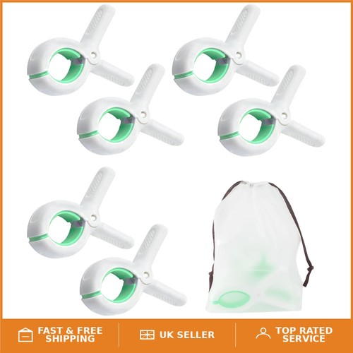 Piece non slip towel - 6-piece, clips