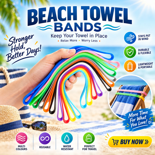 Sunbed towel clips - clips, straps