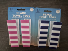 2 Pks Beach Towel Sunbed Pegs