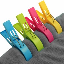 4 x Beach Towel Clips Plastic