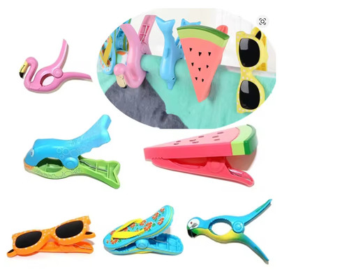Fun beach towel clips plastic - beach,