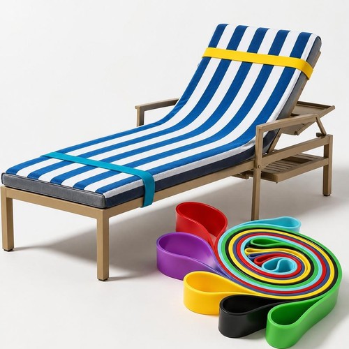 6pcs elastic beach towel bands - beach,