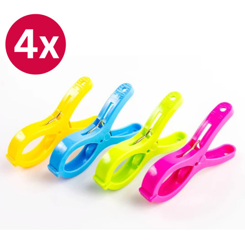 4pcs plastic towel clips - plastic,