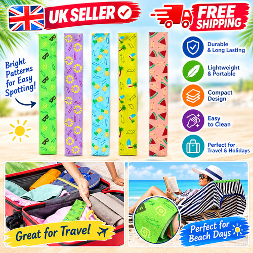 Sunbed strap towel - 5x, fixed