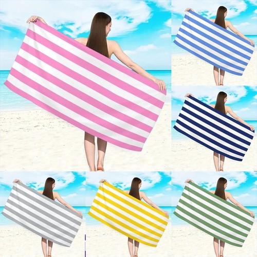 Large striped beach towel - large,