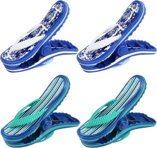 Beach towel clips 4 pack - beach,