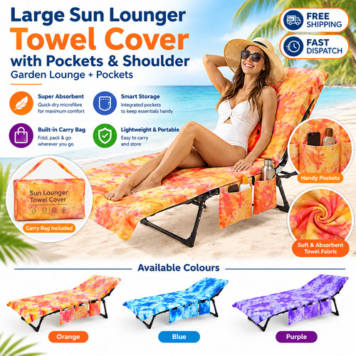 Large sun lounger - sun, cover