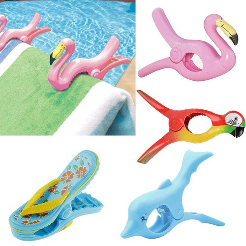 Beach towel clips - beach, plastic