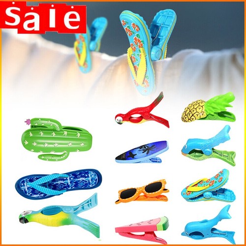 Beach towel clips - towel, plastic