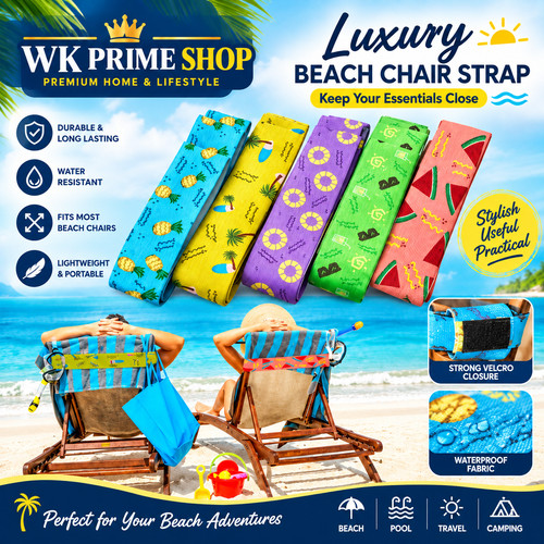 Sunbed strap towel - towel, fixed