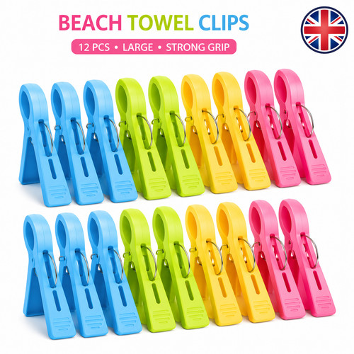 Beach towel clips large - 12,